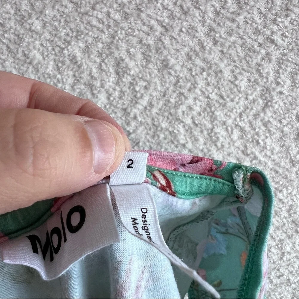 Molo Toddler Green Rimona‎ With Love Organic Cotton Short Sleeve T Shirt Size 2T